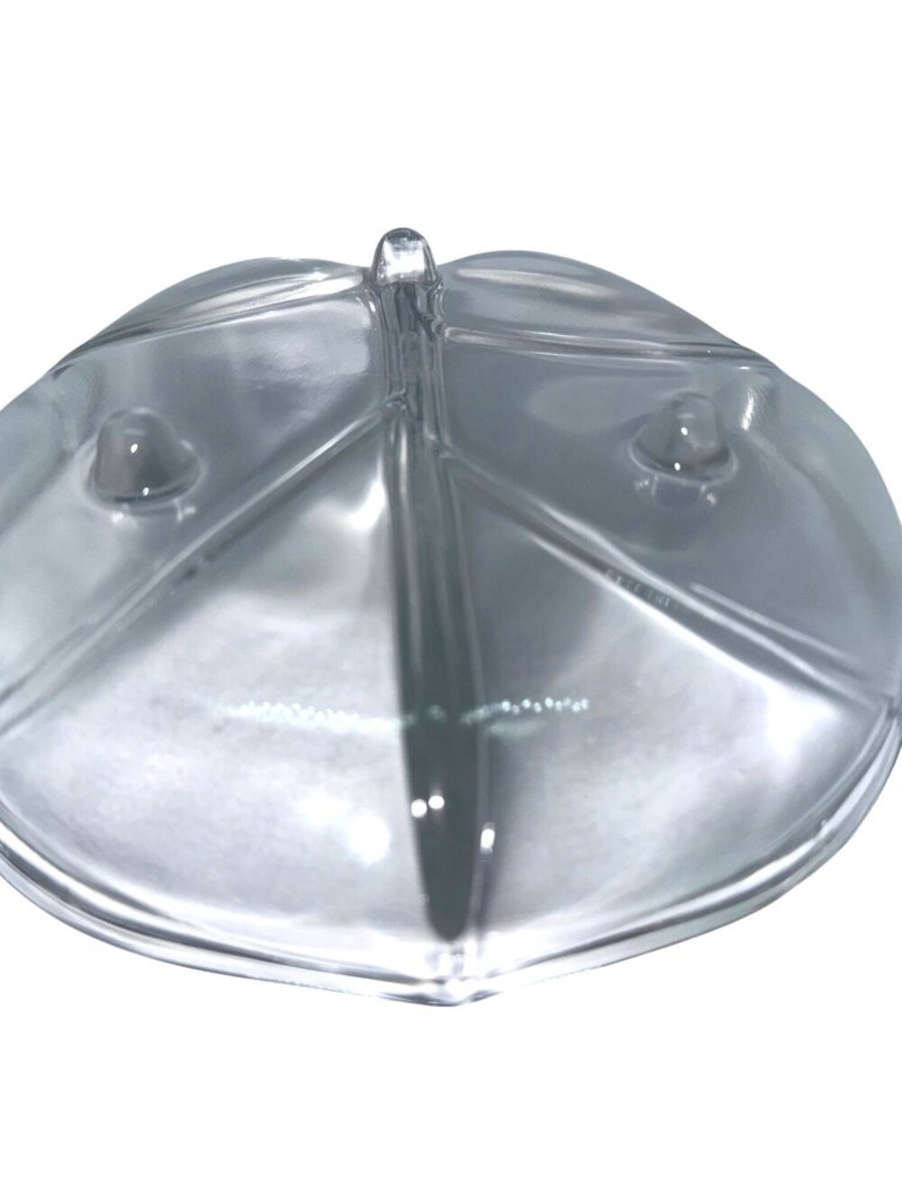 Vintage  2 Section Clear Glass Divided Footed Relish Dish/mTray - Picture 14 of 14